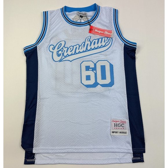 Nipsey Hussle #60 Crenshaw Headgear Classics Mens Medium White Basketball Jersey - Picture 1 of 10